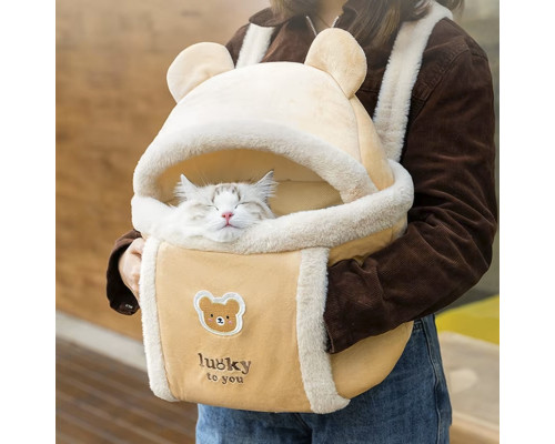 Рюкзак-перенесення Hippie dog 2308SXMJ2582HA12 25х23 см Yellow S Ведмедик 13137-84831