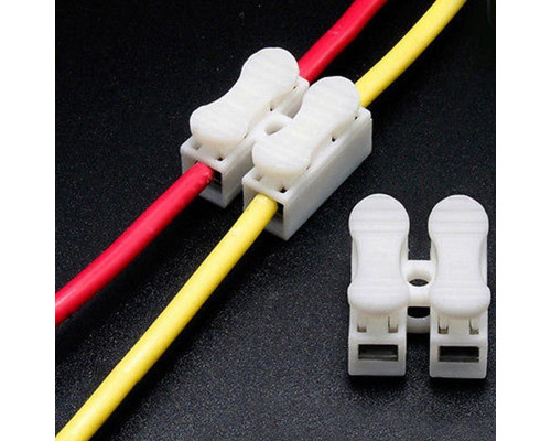 Набір з'єднувачів для дроту PW CH-2 клемні колодки на два контакти 30 шт Білий (C051301-30)