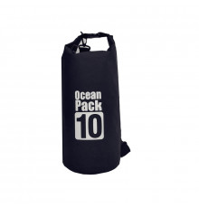 Водонепроникна сумка рюкзак гермомішок з шлейкою на плече Ocean Pack 10 л Black (5535821510)