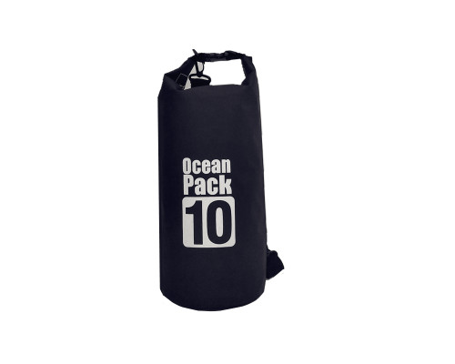 Водонепроникна сумка рюкзак гермомішок з шлейкою на плече Ocean Pack 10 л Black (5535821510) Водонепроникна сумка рюкзак гермомішок з шлейкою на плече Ocean Pack 10 л Black (5535821510)