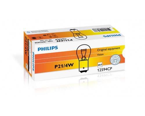 Автолампа ук. PHILIPS 12594CP P21/4W 12V 21/4W BAZ15d Автолампа ук. PHILIPS 12594CP P21/4W 12V 21/4W BAZ15d
