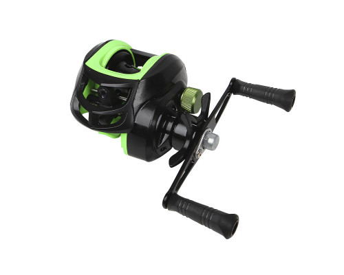 Котушка рибальська мультиплікаторна yumoshi AK 201 Black-Green Left 6294-85959