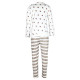 Жіноча піжама Lesko Heart 2XL White-Brown