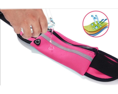 Сумка для бігу на пояс RunningBag Вологостійка Pink (361572)