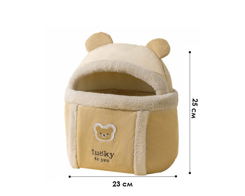 Рюкзак-перенесення Hippie dog 2308SXMJ2582HA12 25х23 см Yellow S Ведмедик 13137-84831