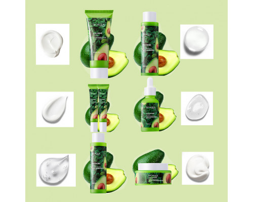 Набір для догляду за обличчям Bioaqua Niacinome Avocado Elasticity Moisturizing 6 в 1