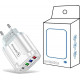Зарядний пристрій Mirrow 3 USB Type-C Super Charge/Quick Charge 3.0 5V/2.4A White (641152872)