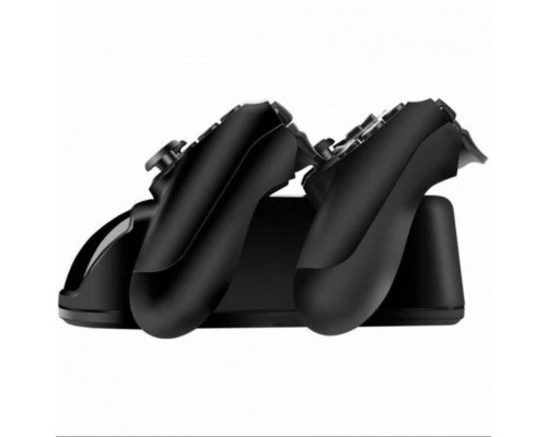 Подвійна зарядна станція Dobe для геймпадів PlayStation (PS4 / PS4 Slim / PS4 Pro) Dualshock 4 з LED індикатором Чорна Подвійна зарядна станція Dobe для геймпадів PlayStation (PS4 / PS4 Slim / PS4 Pro) Dualshock 4 з LED індикатором Чорна
