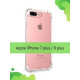 Силіконовий протиударний чохол панель + скло 9Н на Iphone 7 plus/8 plus прозорий Case (7544564562)