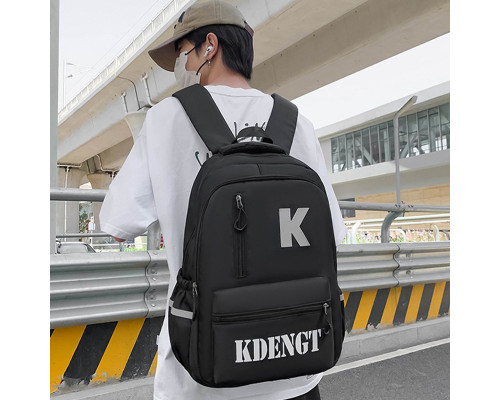 Рюкзак підлітковий No Brand 5504 45х33 см Black 13084-84497