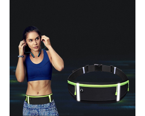 Спортивна сумка на пояс EasyRun з кишенею на пляшку Вологостійка Black (55354325) Спортивна сумка на пояс EasyRun з кишенею на пляшку Вологостійка Black (55354325)