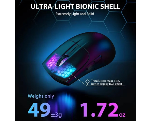 Миша бездротова Aattack SHARK X5 з акумулятором та підсвічуванням 2,4G+Bluetooth Black Миша бездротова Aattack SHARK X5 з акумулятором та підсвічуванням 2,4G+Bluetooth Black
