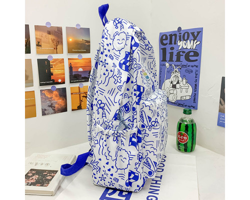 Рюкзак No Brand 5154 20-35 л White-Blue 13081-84481