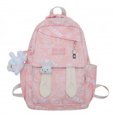 Рюкзак підлітковий Lesko 230632 Зайчик 20 л Pink