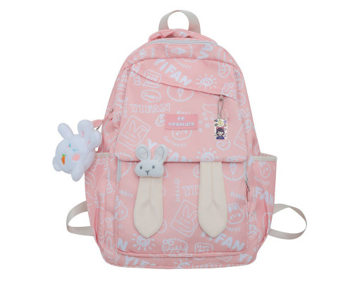 Рюкзак підлітковий Lesko 230632 Зайчик 20 л Pink Рюкзак підлітковий Lesko 230632 Зайчик 20 л Pink