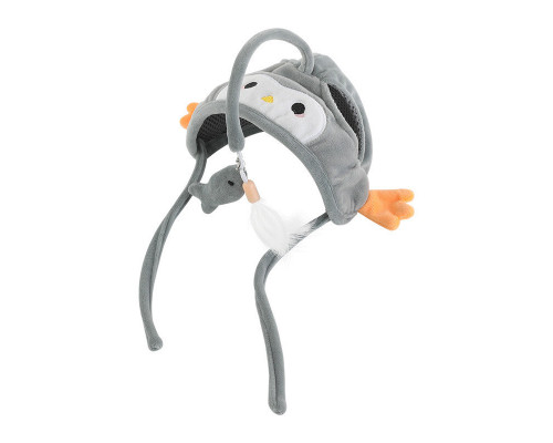 Іграшка-шапочка Lesko DT-569 Gray Penguin для котів Іграшка-шапочка Lesko DT-569 Gray Penguin для котів