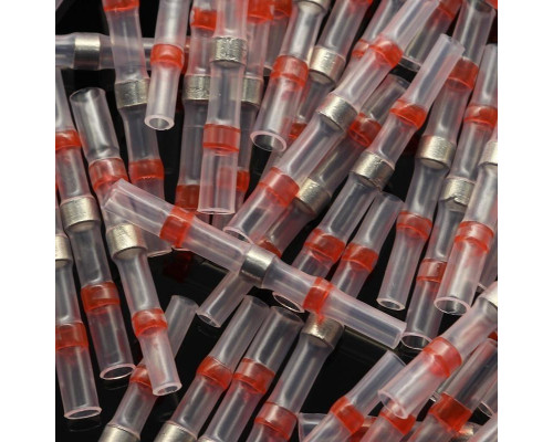 Термозбіжна гільза з припоєм PR термоусадка 0.5-1.0 мм² 50 шт Червоний (C050946-50)