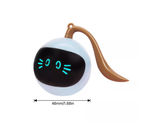 Іграшка для кішки Sundy CreZZzo USB smart м'яч-кулька з хаотичним рухом та підсвічуванням Іграшка для кішки Sundy CreZZzo USB smart м'яч-кулька з хаотичним рухом та підсвічуванням