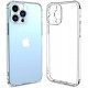 Силіконовий протиударний чохол панель Case + скло 9Н на Iphone 14 Pro із захистом камери прозорий (414142)