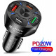 Автомобільний зарядний пристрій No Brand CWa 2USB 2Type-C PD20W QC 3.0 Black (70250551)