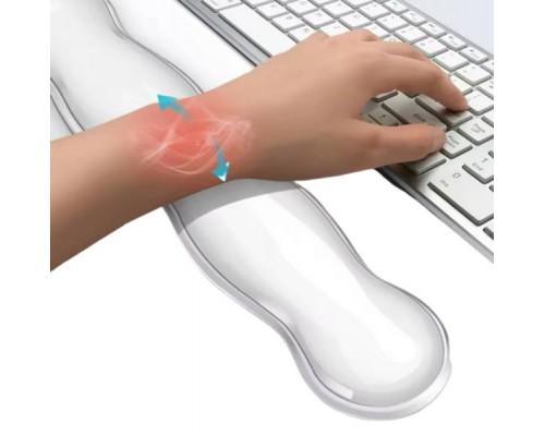 Килимок підставка під руки комп'ютерний Neon 36х8 см Прозорий