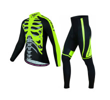 Чоловічий велокостюм KIDITO KM-CT-18 Skeleton Green 4XL