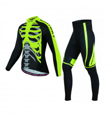 Чоловічий велокостюм KIDITO KM-CT-18 Skeleton Green 4XL