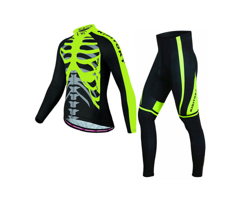 Чоловічий велокостюм KIDITO KM-CT-18 Skeleton Green 4XL Чоловічий велокостюм KIDITO KM-CT-18 Skeleton Green 4XL