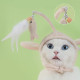 Шапочка-дражнилка Lesko DT-569 Pink Rabbit для котів
