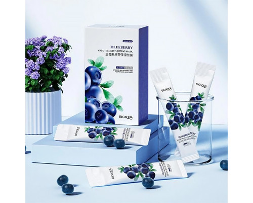 Маска для обличчя нічна в стиках Bioaqua Blueberry Arbutin Moisturizing Mask Маска для обличчя нічна в стиках Bioaqua Blueberry Arbutin Moisturizing Mask