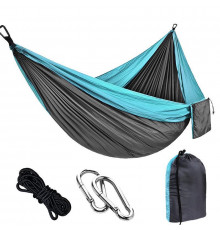 Гамак туристичний підвісний Camp 270x140 см Чорно-синій (C051061)