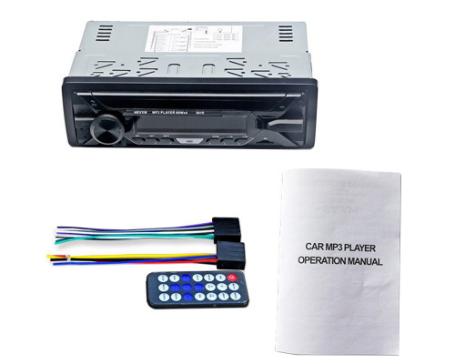 Магнітола HEVXM 3010 1DIN гучномовець функція Bluetooth microSD MP3 AUX FM пульт керування (2347-5560)