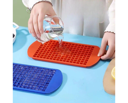 Набір силіконових форм для льоду Ice Кубики 160 комірок 23х12 см 2 шт Червоно-синій (C051361-51362)