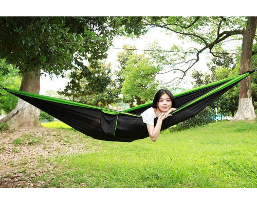 Гамак туристичний двомісний підвісний Camp 270x140 см Чорний (C051060)