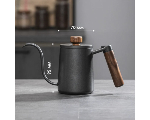 Чайник для заварювання кави Choxila 11625 350 мл Black 13022-84142