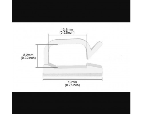 Органайзер-фіксатор кабелю Captain 3M 15 шт XL Чорний hub_ue0hg4