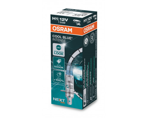 Галогенова лампа Osram H1 12V 55W P14.5s Cool Blue Intense Next Gen (64150CBN) Галогенова лампа Osram H1 12V 55W P14.5s Cool Blue Intense Next Gen (64150CBN)