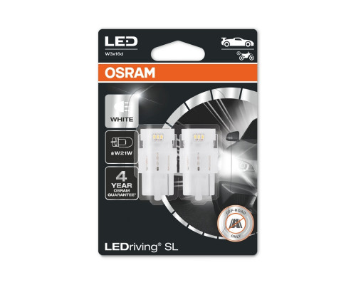 Автолампа діоди OSRAM 7505DWP-02B W21W/T20 2W 6000K 12V Автолампа діоди OSRAM 7505DWP-02B W21W/T20 2W 6000K 12V