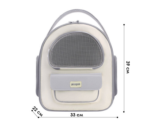 Рюкзак-перенесення для тварин MoorPet 242210 39х33 см Gray 12984-84042