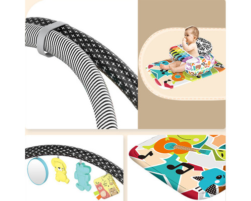 Дитячий розвиваючий килимок YRB SDZ-1817 Elephant Чорний 40х62х41 см 13202-84443