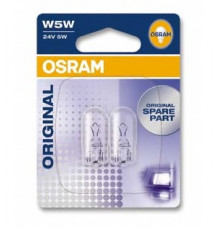 Автолампа ук. OSRAM 2845-02B W5W 24V W2.1X9.5D 10X2 Blister
