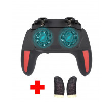Бездротовий геймпад-тригер для смартфонів 2500 mAh Sandy Union PUBG Mobile H10 + напальчники