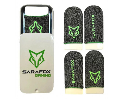 Напальчники із нейлонової тканини Sarafox V9 pubg mobile 4 шт для гри на сенсорному екрані з боксом Напальчники із нейлонової тканини Sarafox V9 pubg mobile 4 шт для гри на сенсорному екрані з боксом