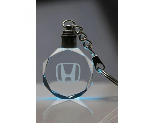 Брелок автомобільний на ключі GF Honda з підсвічуванням 11 см Прозорий (С051070)