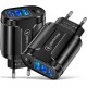 Зарядний пристрій Xiamen 3 USB Type-C V 2,4 A Black (050557)