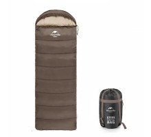 Туристичний спальний мішок в чохлі Naturehike U350 Brown
