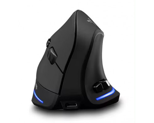 Вертикальна миша бездротова Zelotes F-35 з акумулятором та RGB підсвічуванням Black Вертикальна миша бездротова Zelotes F-35 з акумулятором та RGB підсвічуванням Black