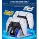 Зарядка для джойстика PS 5 Dobe Станція для PlayStation 5 PS 5 DualSense dualsense edge на 2 геймпади Білий