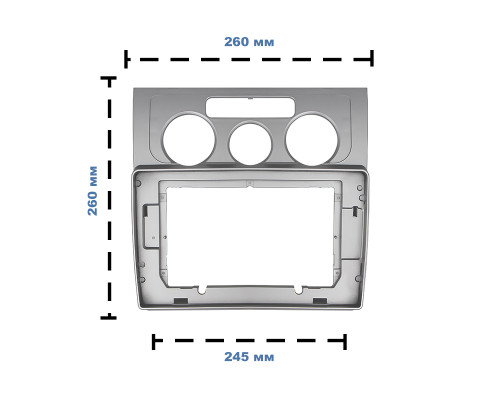 Перехідна рамка Lesko 10.1 Volkswagen Touran 2003-2010 Перехідна рамка Lesko 10.1 Volkswagen Touran 2003-2010