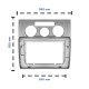 Перехідна рамка Lesko 10.1 Volkswagen Touran 2003-2010